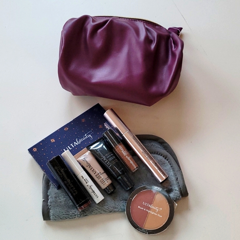 NWT Ulta products in plum colored bag